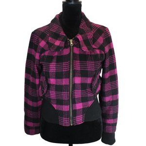 Cmagic Y2K GRUNGE PINK PLAID JACKET Shacket size small